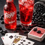 red pop and black jelly beans